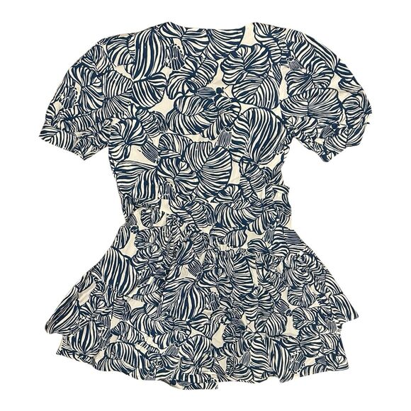 Lilly Pulitzer Alexandra Elbow Sleeve Wrap Dress Aegean Navy Beach Path 4 - Picture 2 of 6